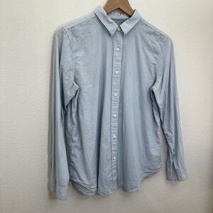 Outerknown Women's Chambray Shirt Regenerative Cotton Size Medium Blue